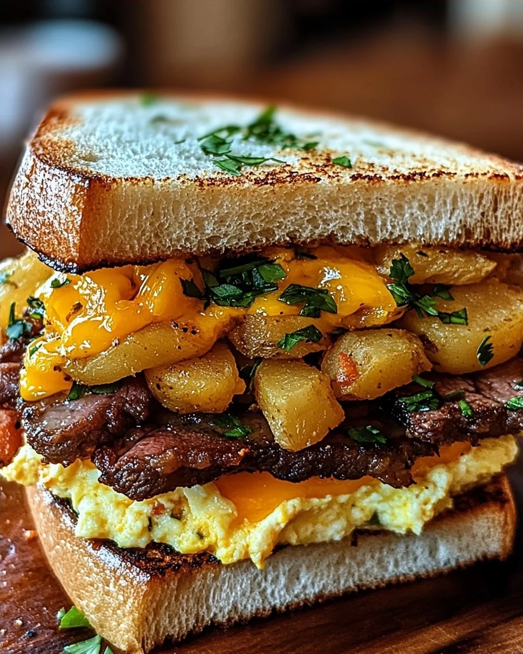 Bauernfrühstücks-Sandwich