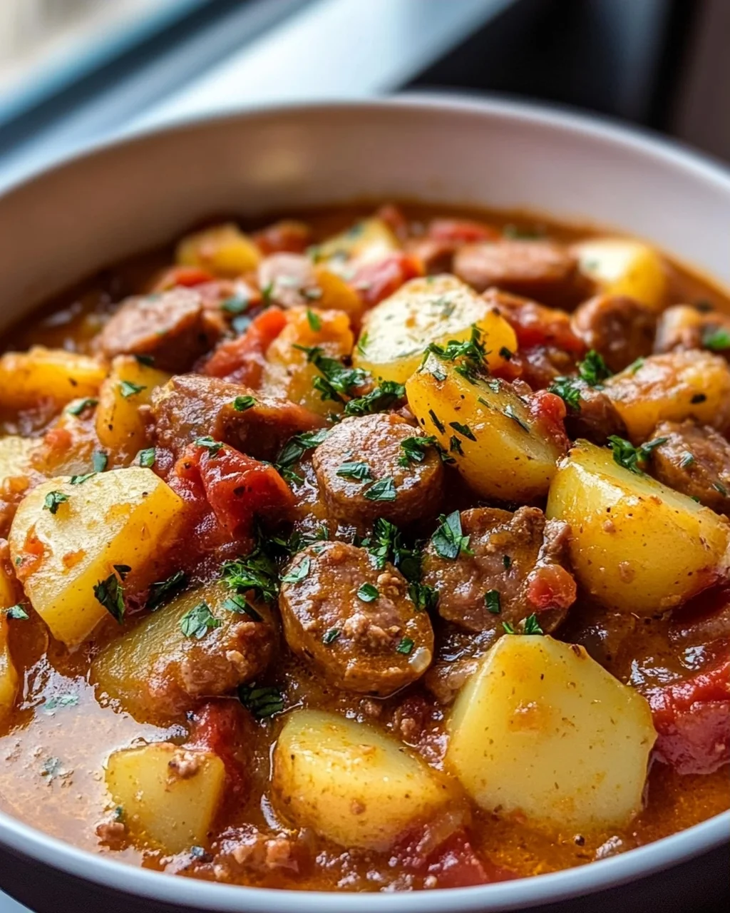 Bestes Kartoffelgulasch mit Wuerstchen – Schnell & Sättigend