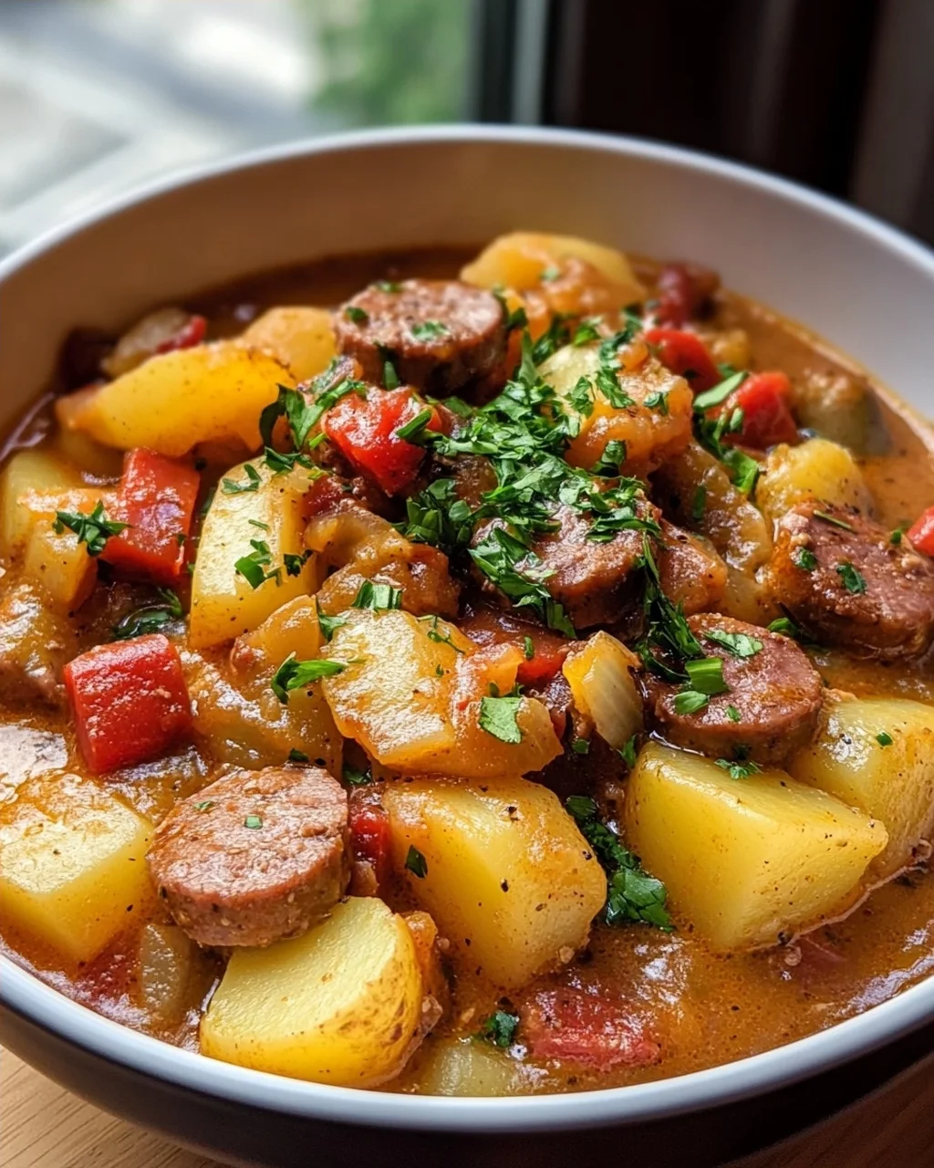 Bestes Kartoffelgulasch mit Wuerstchen – Schnell & Sättigend