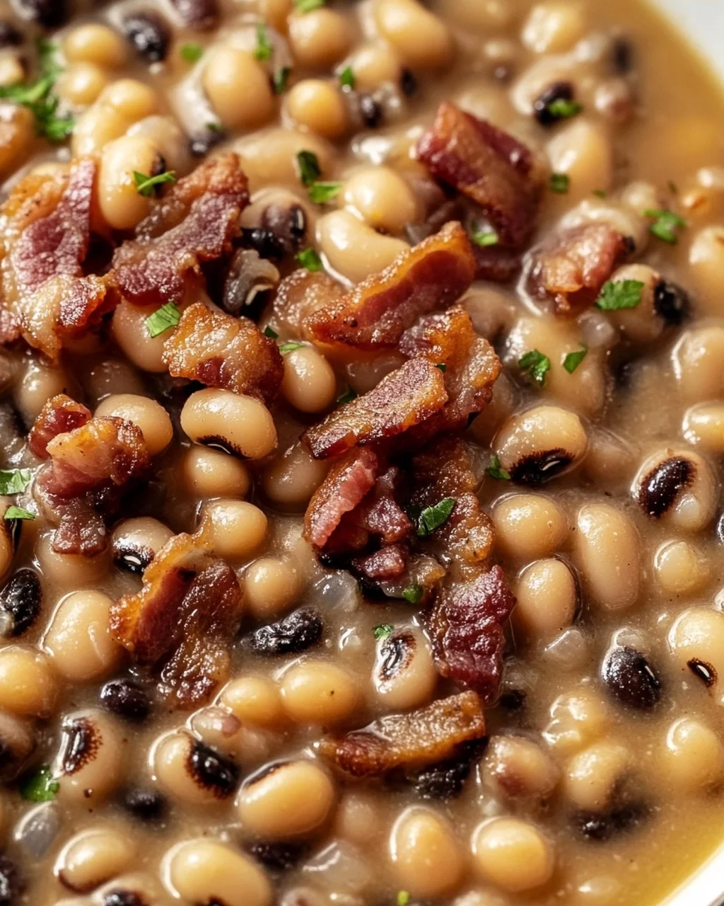 Black Eyed Peas mit Rindfleisch-Bacon – Soul Food