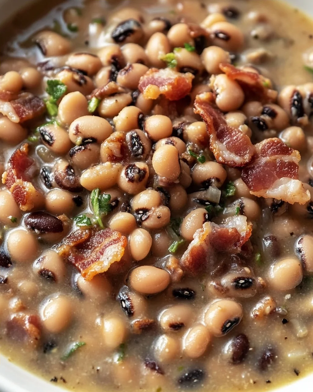 Black Eyed Peas mit Rindfleisch-Bacon – Soul Food