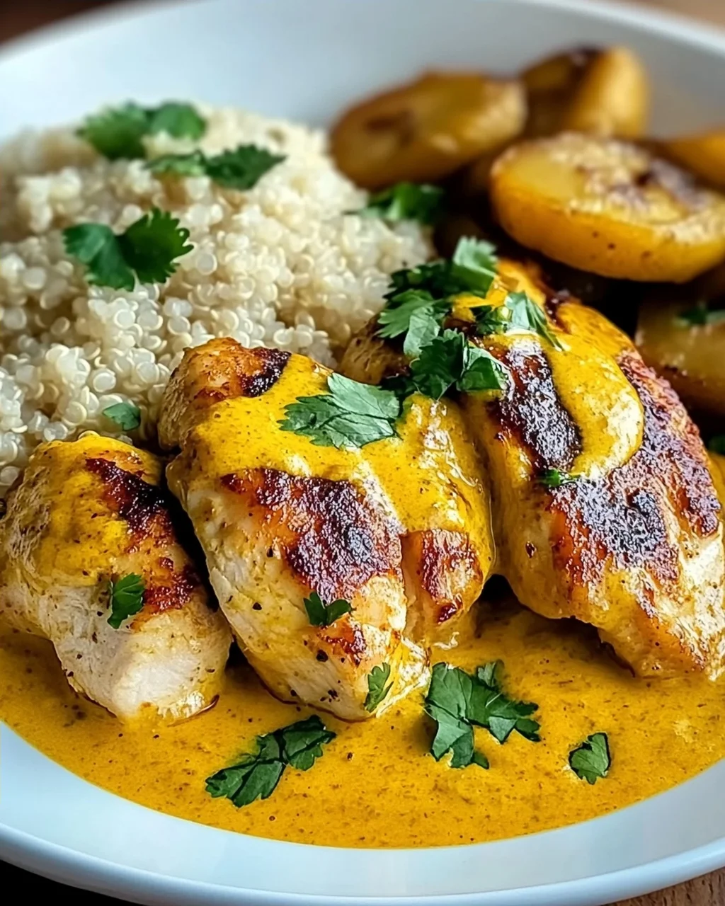 Churu-Hühnchen Amarillo mit cremiger Sauce