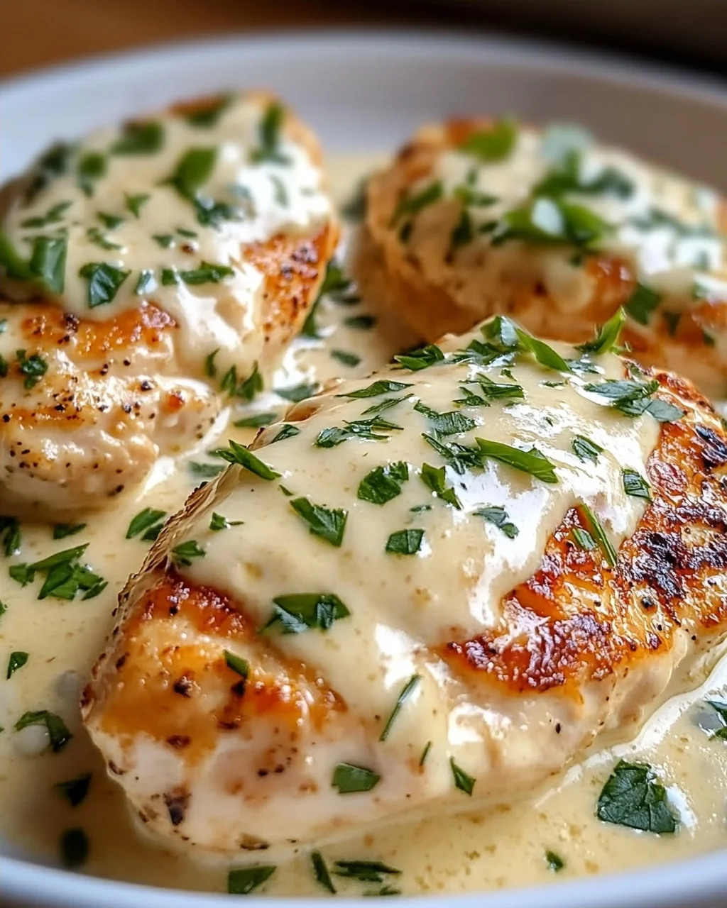 Cremiges Parmesan-Hühnchen mit Frischkäse