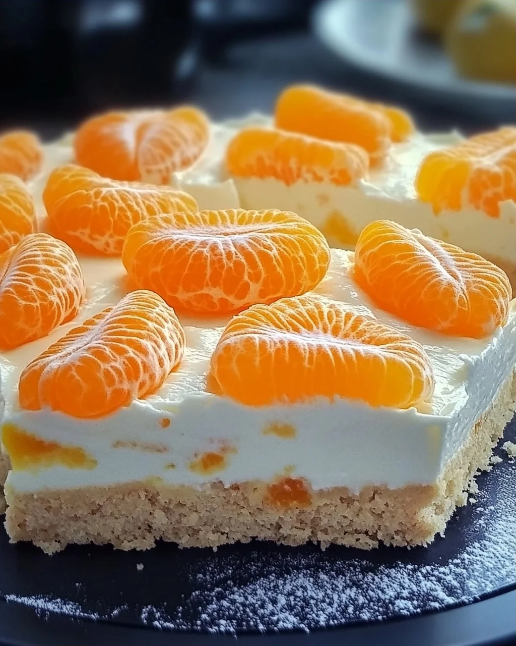 Fantakuchen mit Mandarinen und Paradiescreme