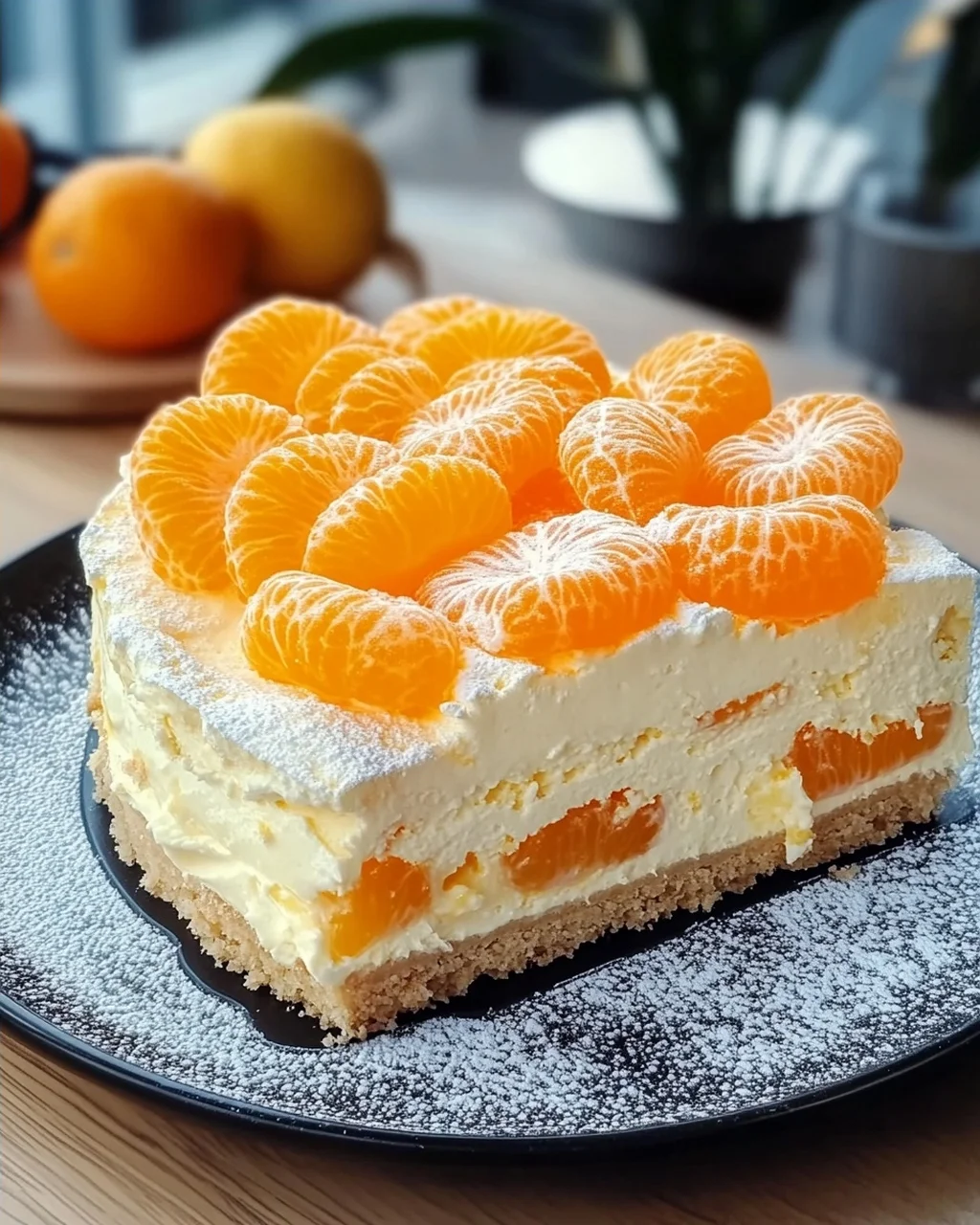 Fantakuchen mit Mandarinen und Paradiescreme