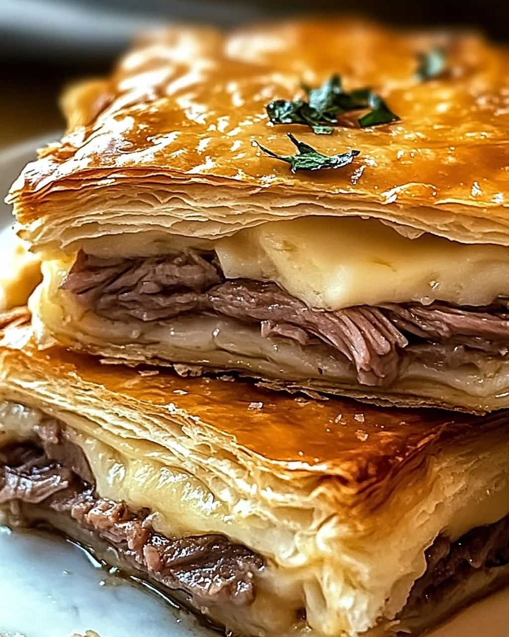 Französische Dip Quadrat für den perfekten Snack