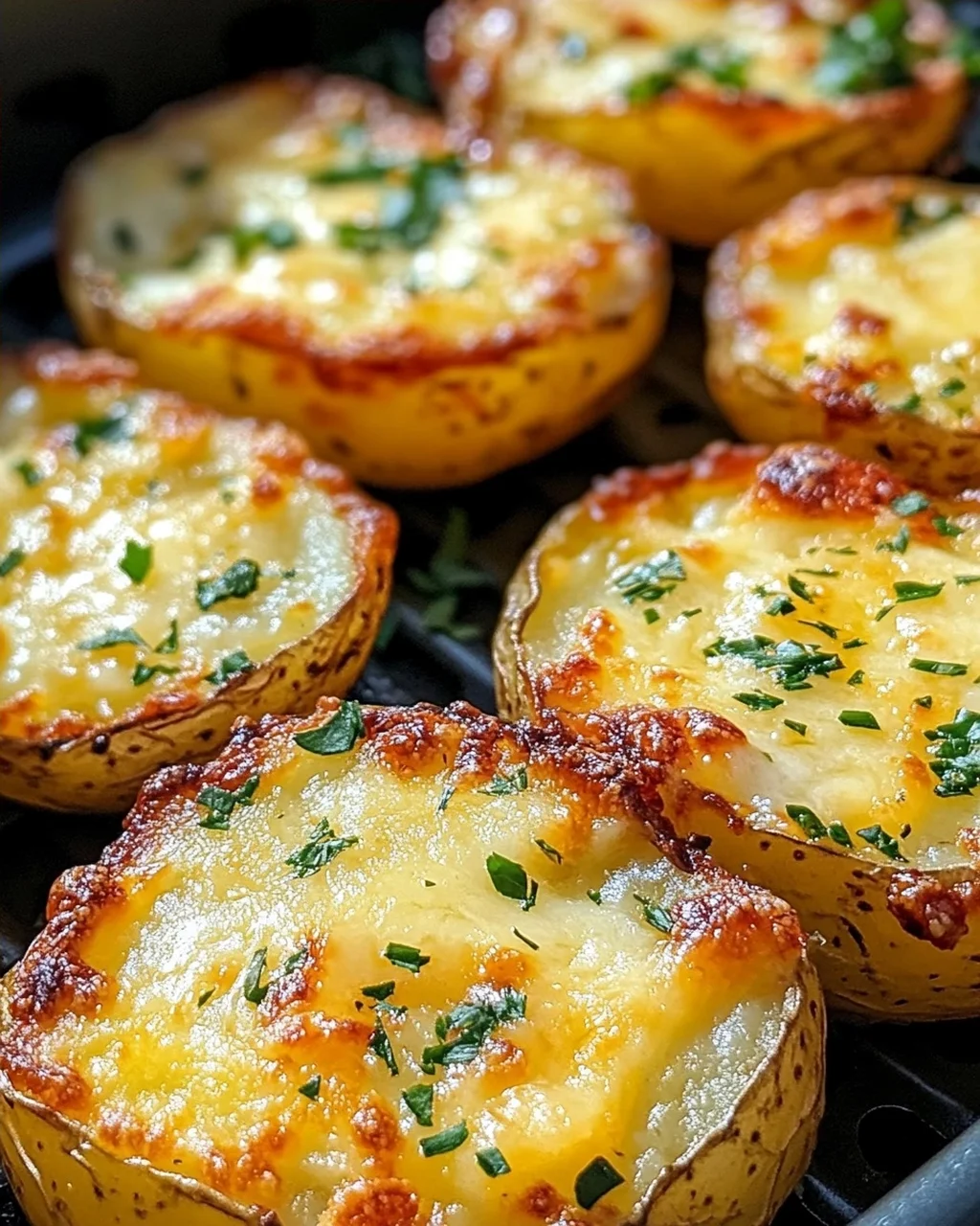 Gebackene Käse-Kartoffeln aus der Heißluftfritteuse genießen