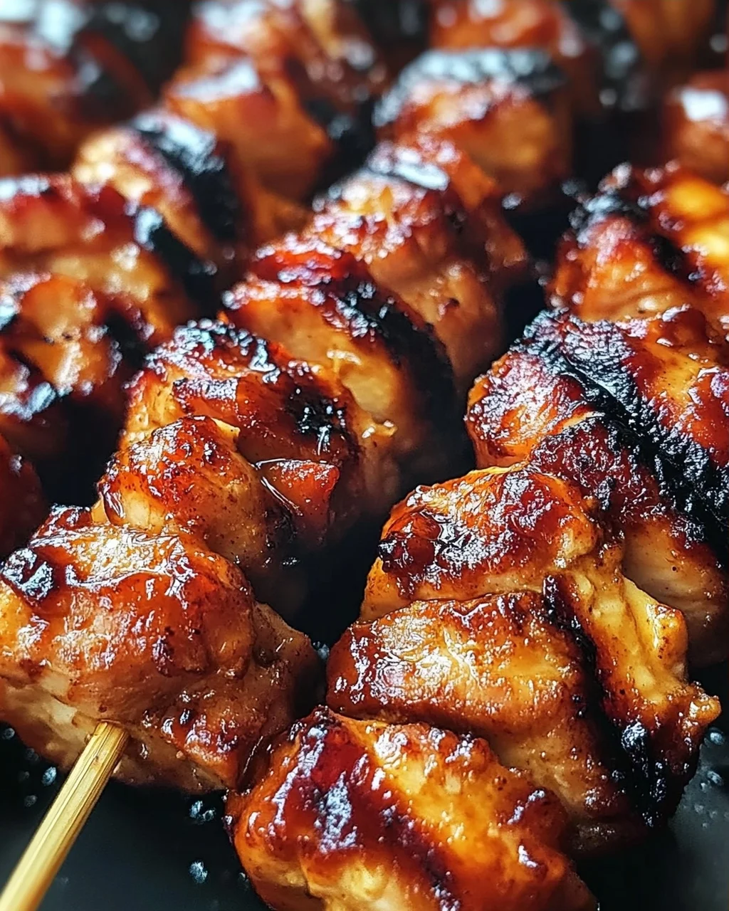 Gegrillte Honig-BBQ-Bacon-Hühnchen-Spieße einfach zubereiten