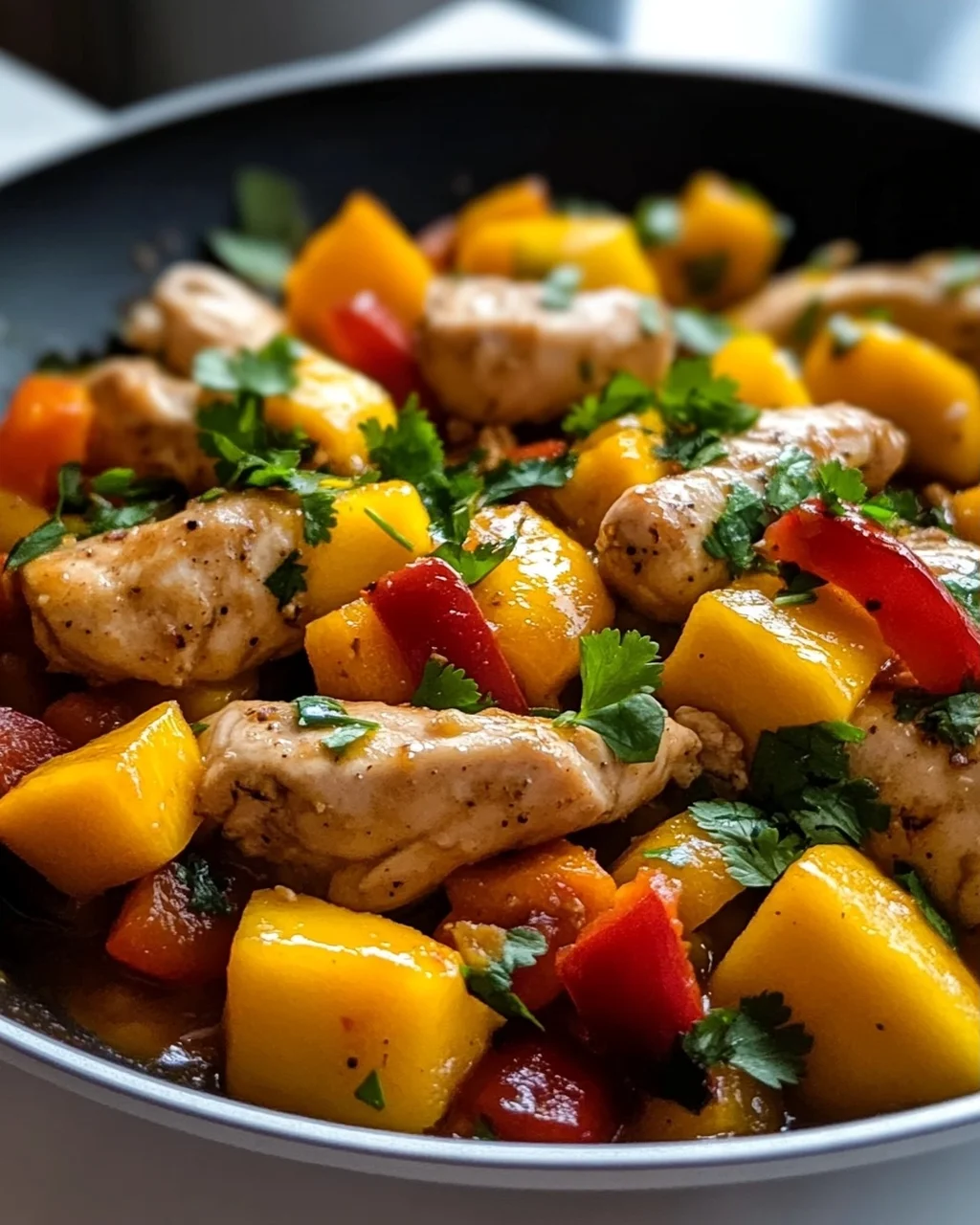 Hähnchen Mit Mango & Paprika Pfanne: Exotisch & Lecker!