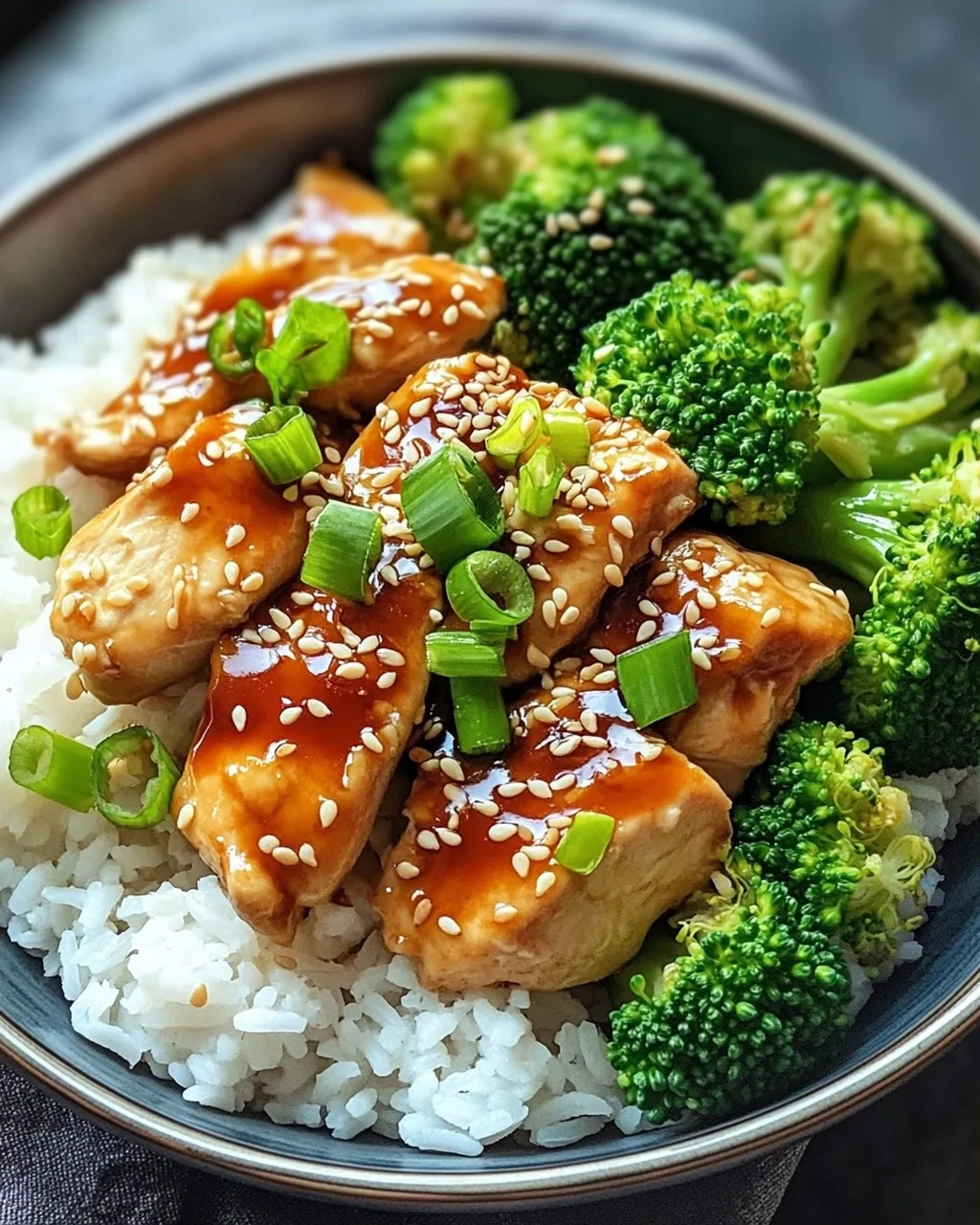 Hähnchen-Teriyaki mit Brokkoli und Reis