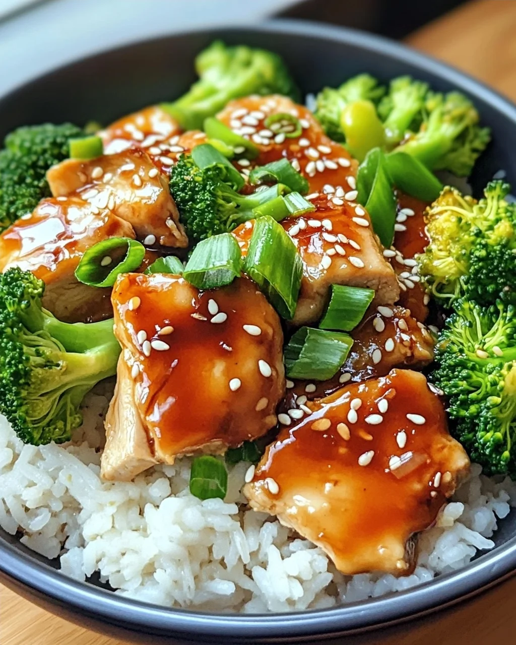Hähnchen-Teriyaki mit Brokkoli und Reis