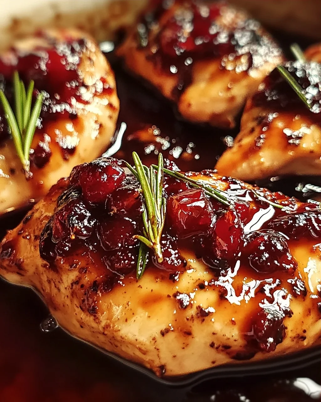 Hähnchen mit Preiselbeer-Balsamico-Glasur