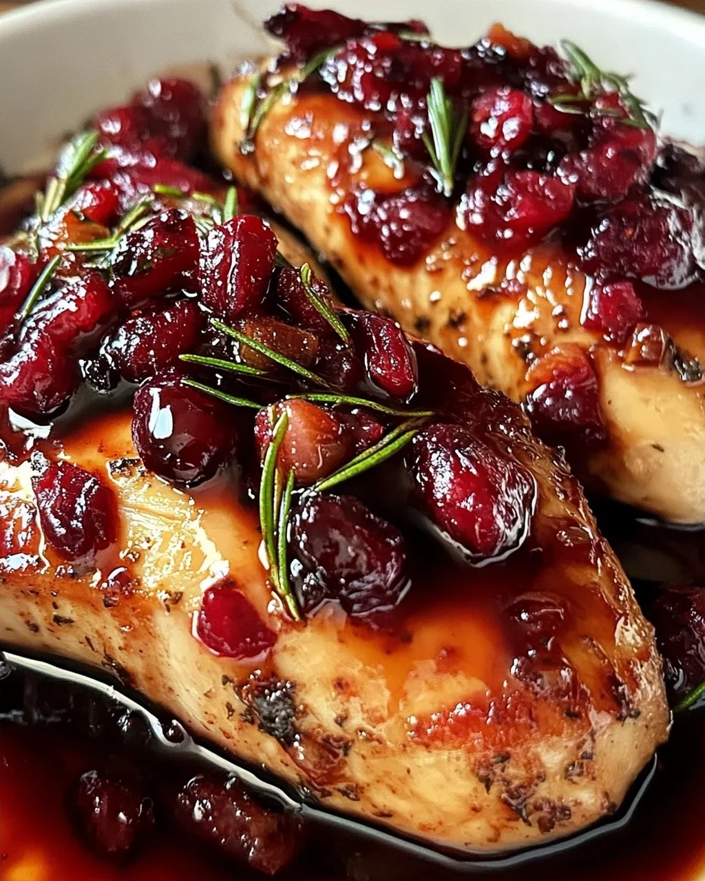 Hähnchen mit Preiselbeer-Balsamico-Glasur