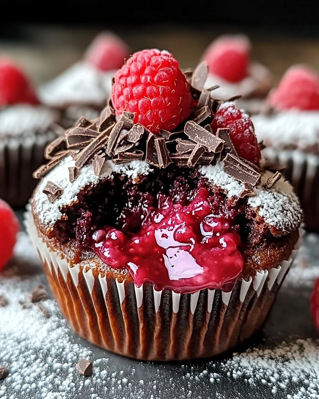 Himbeer-Schokoladen-Lava-Cupcakes für besondere Anlässe