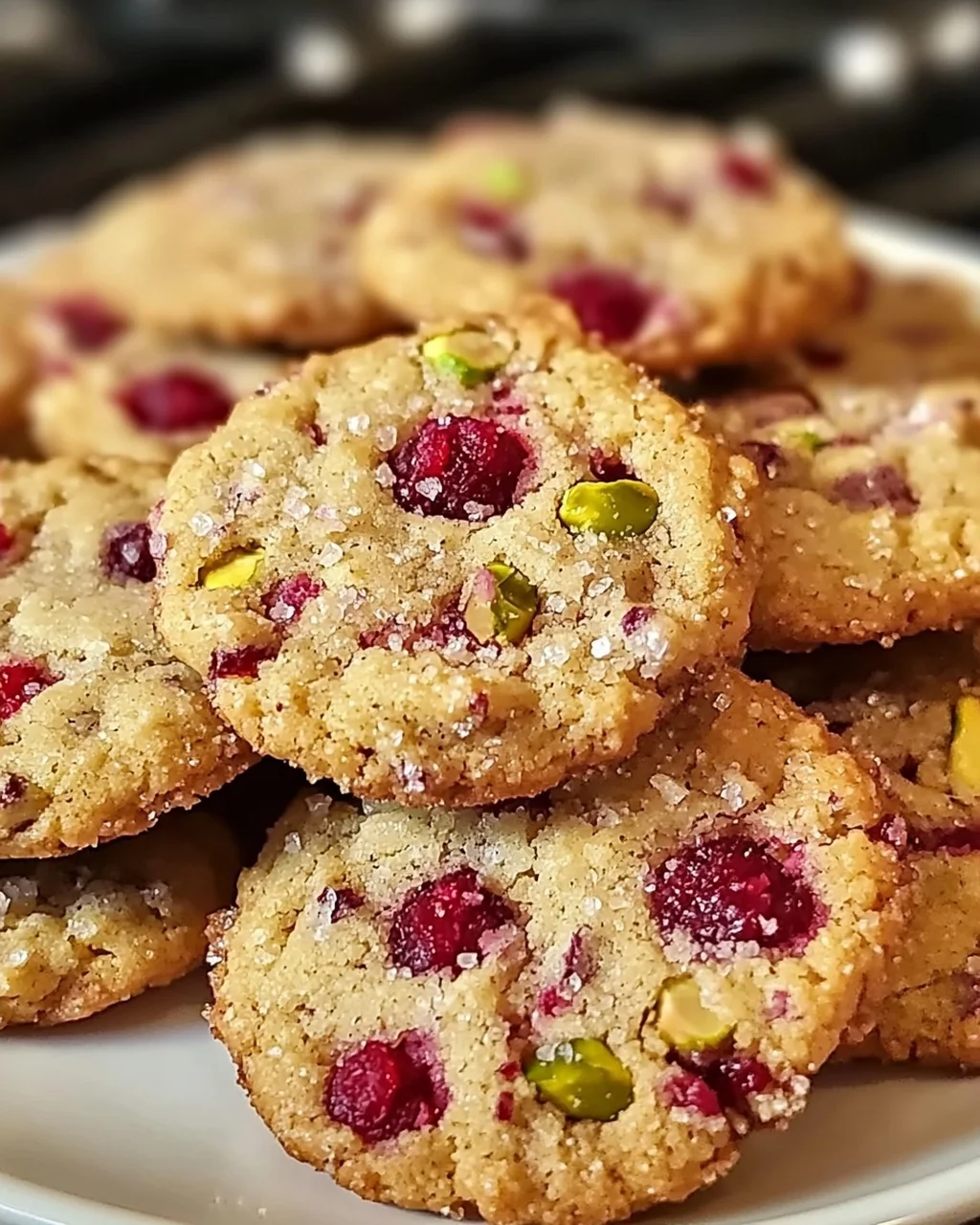 Himbeere Pistazien Buttergebäck Kekse für jeden Anlass