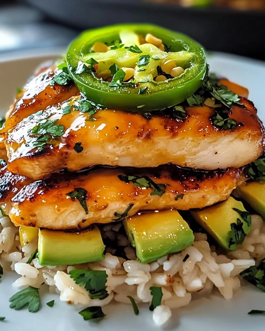 Honig-Limetten-Hähnchen und Avocado-Reis für jeden Tag