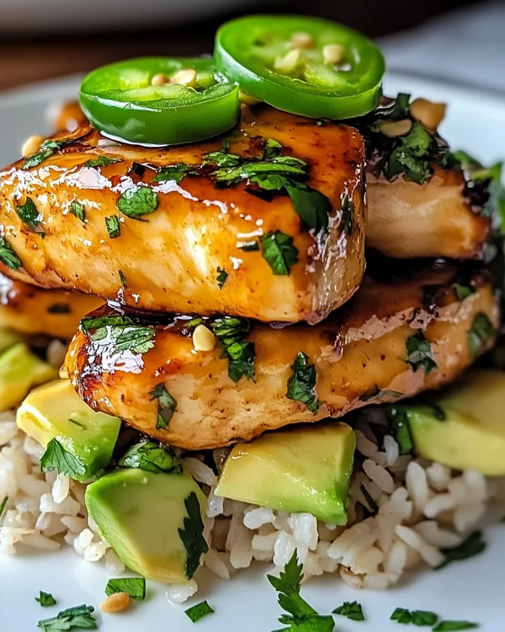 Honig-Limetten-Hähnchen und Avocado-Reis für jeden Tag