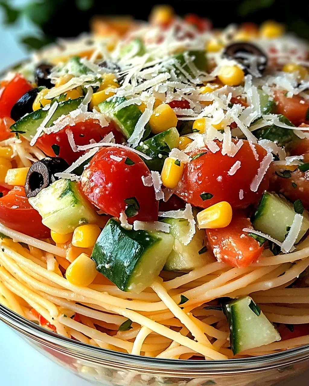 Italienischer Spaghetti-Schichtsalat