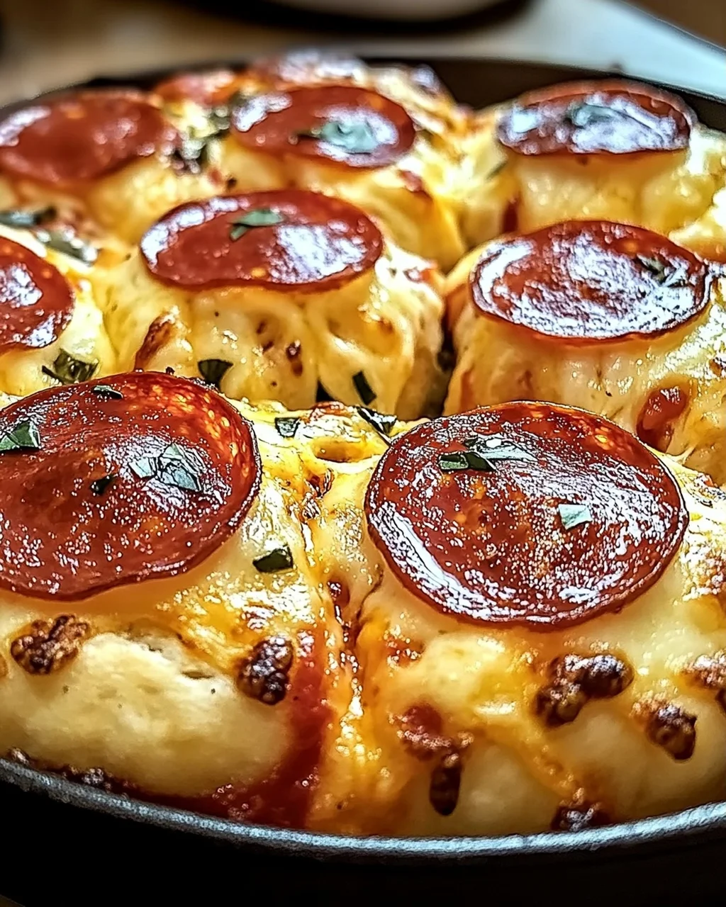 Käse-Pepperoni-Pizza-Bomben für den perfekten Snack
