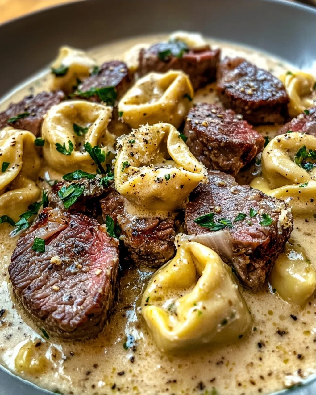 Knoblauch-Steak Tortellini: Cremiges Fest mit Creamhouse Soße