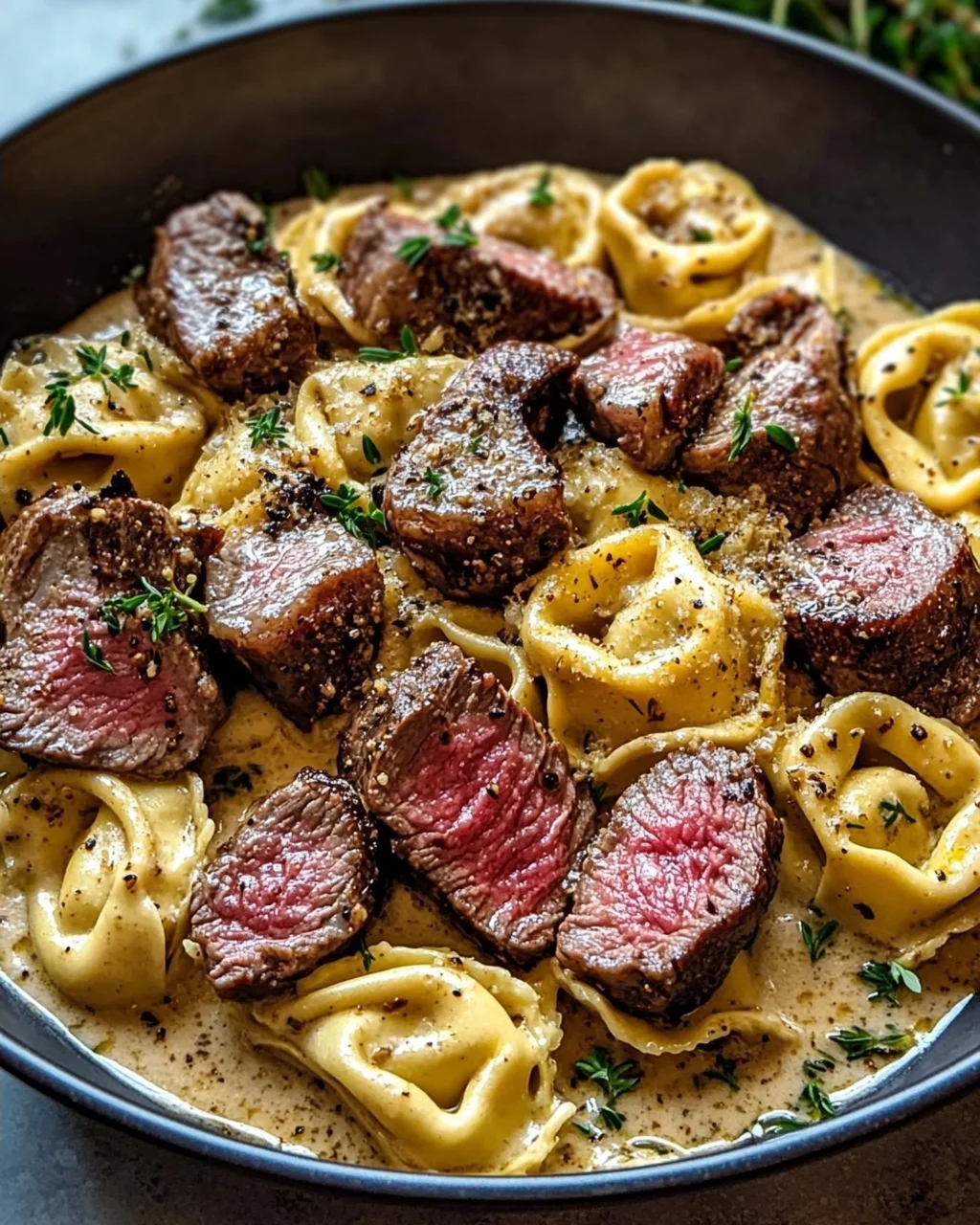 Knoblauch-Steak Tortellini: Cremiges Fest mit Creamhouse Soße