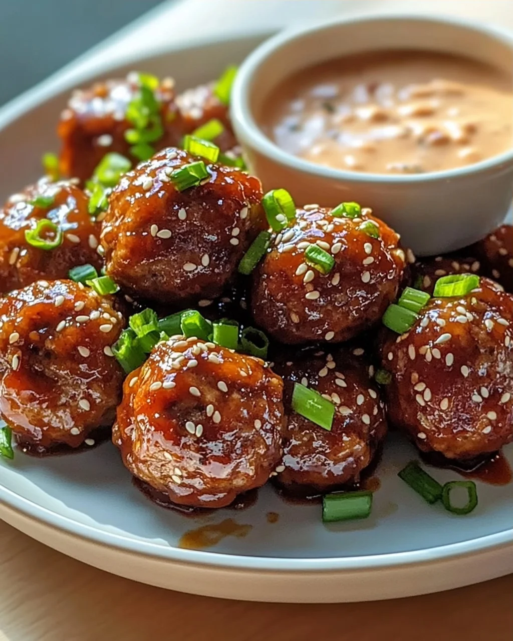 Koreanische BBQ-Frikadellen mit scharfem Mayo-Dip