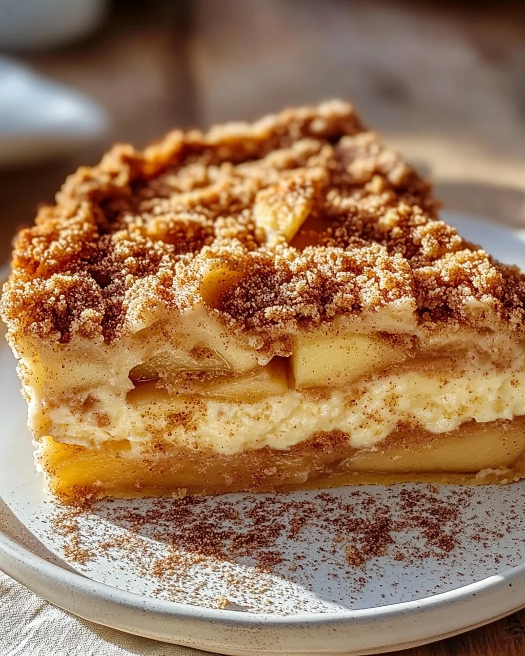 Köstlicher Apfelkuchen mit Pudding & Zimtstreuseln!
