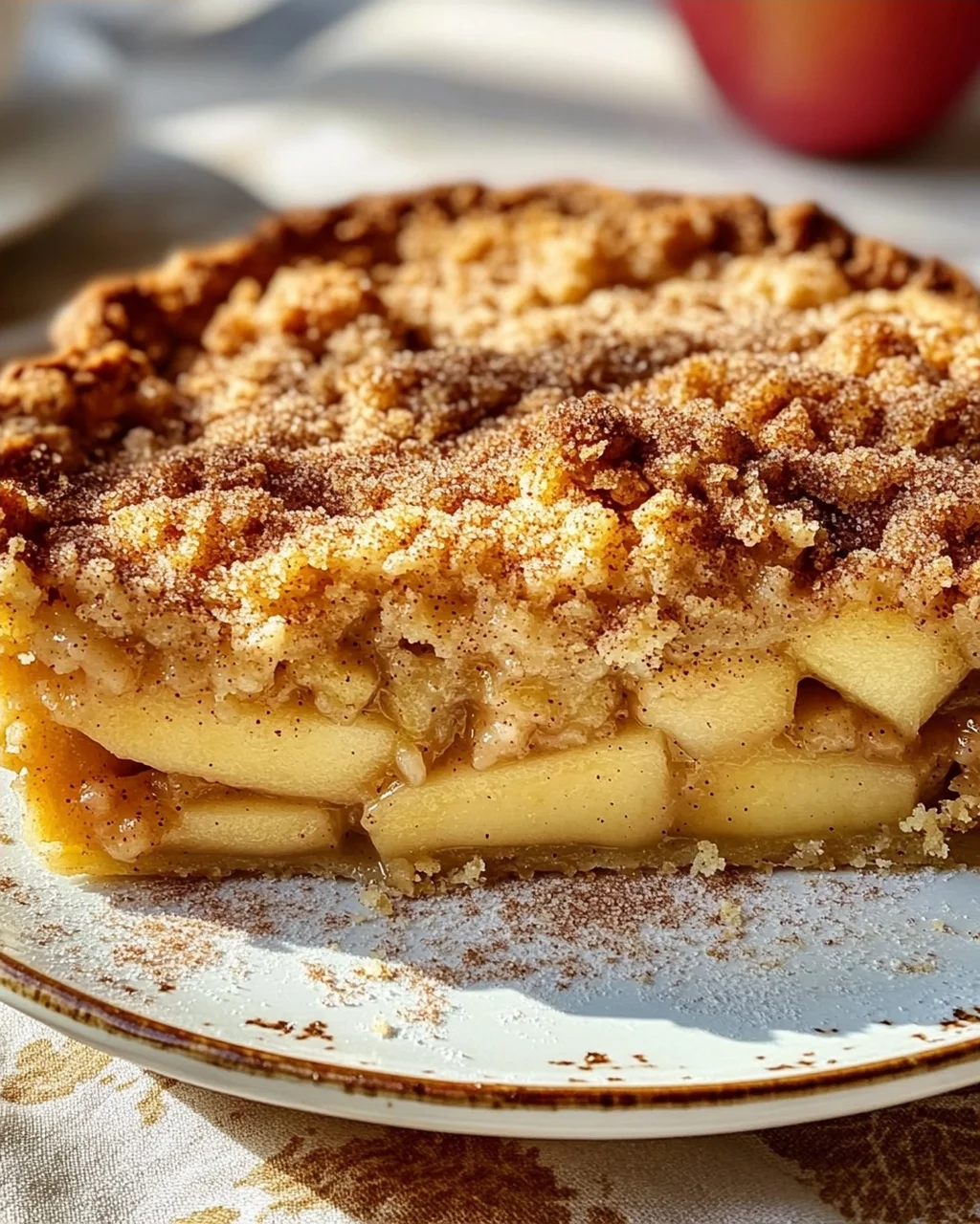 Köstlicher Apfelkuchen mit Pudding & Zimtstreuseln!