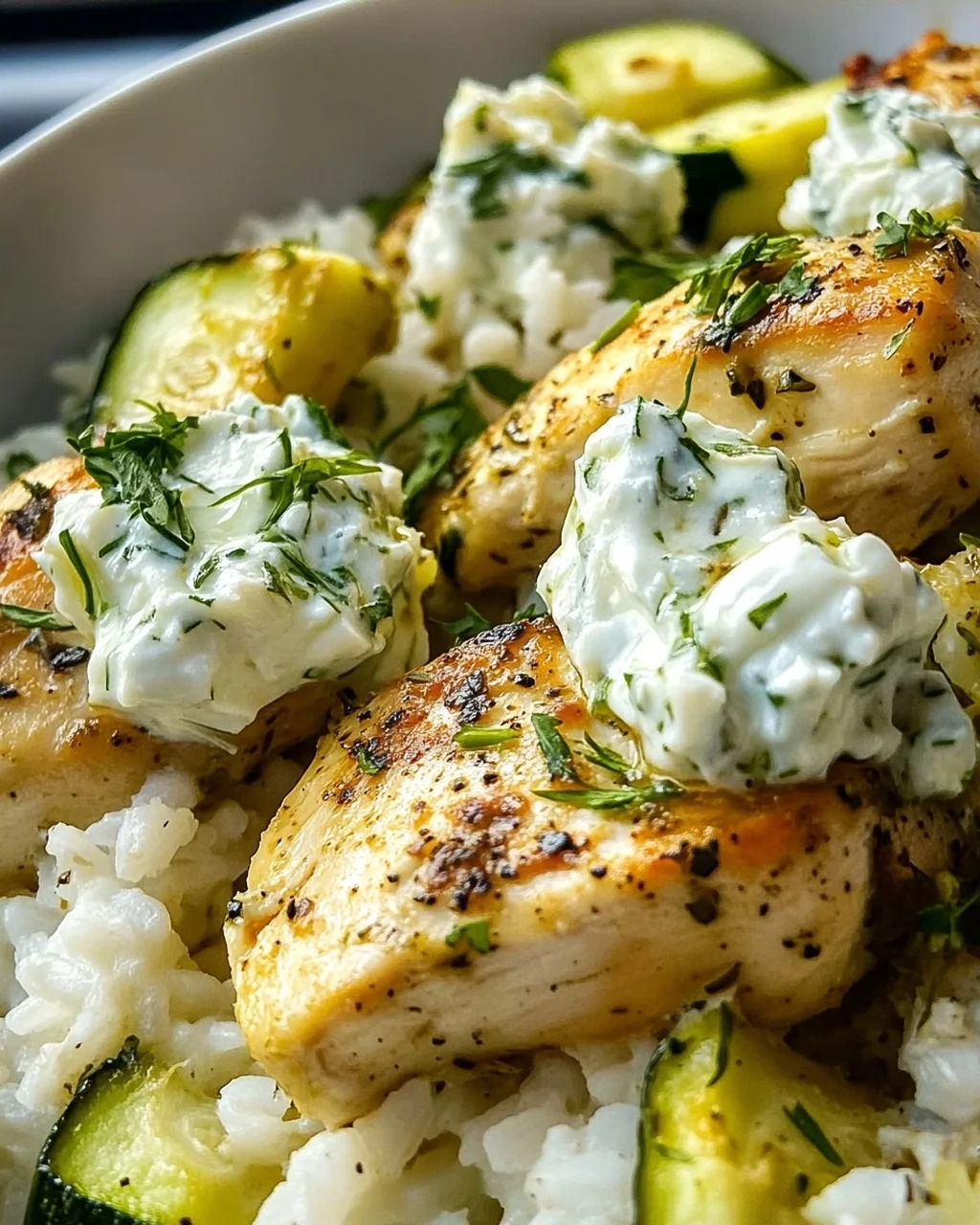 Leckeres Chicken Tzatziki Reis Auflauf Rezept für dich!