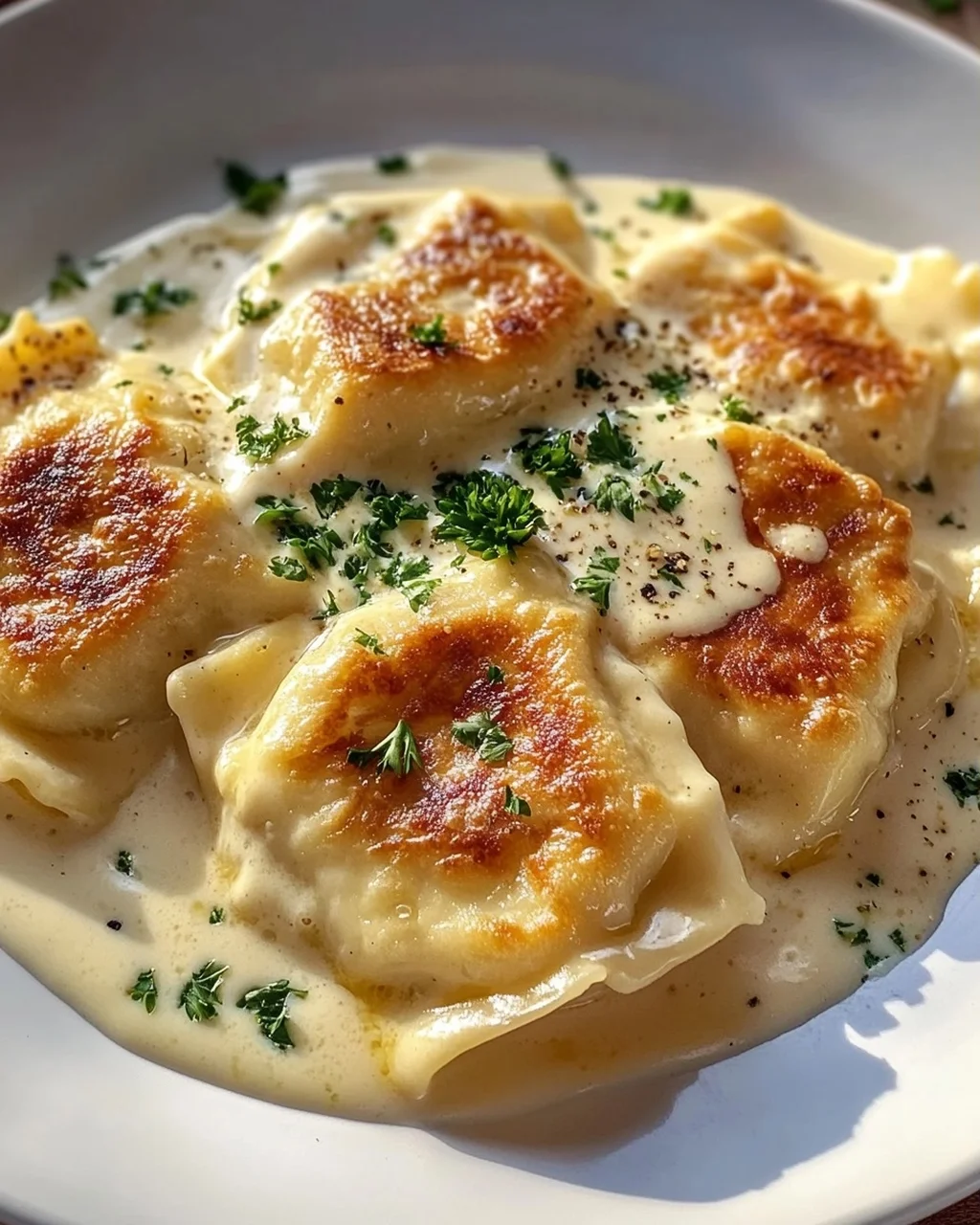 Maultaschen in Käse-Sahne-Soße: Cremiger Genuss für Gourmets
