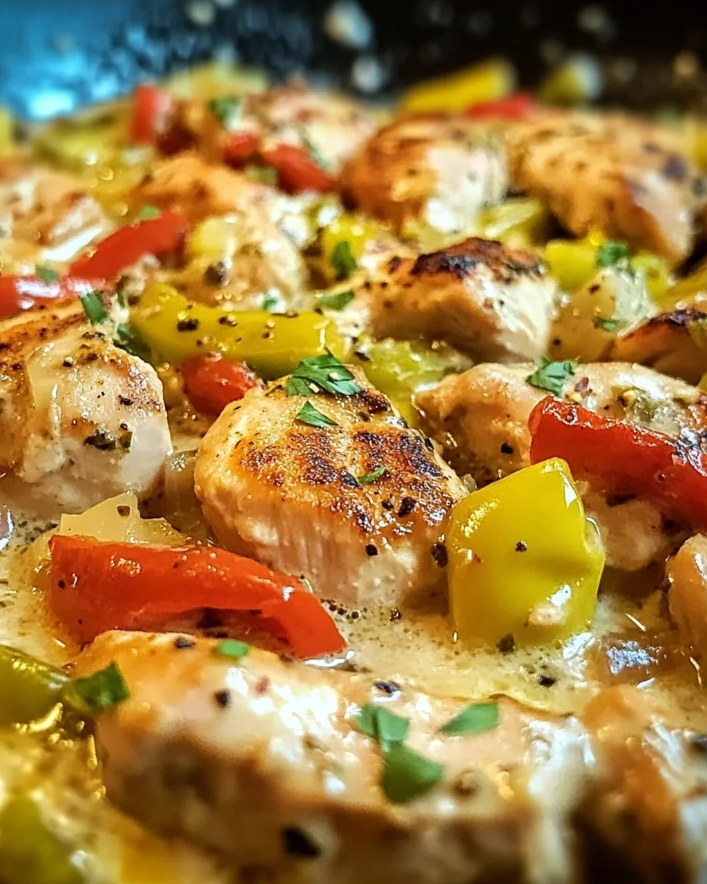 Peperoncini-Hühnchen-Pfanne in 30 Minuten