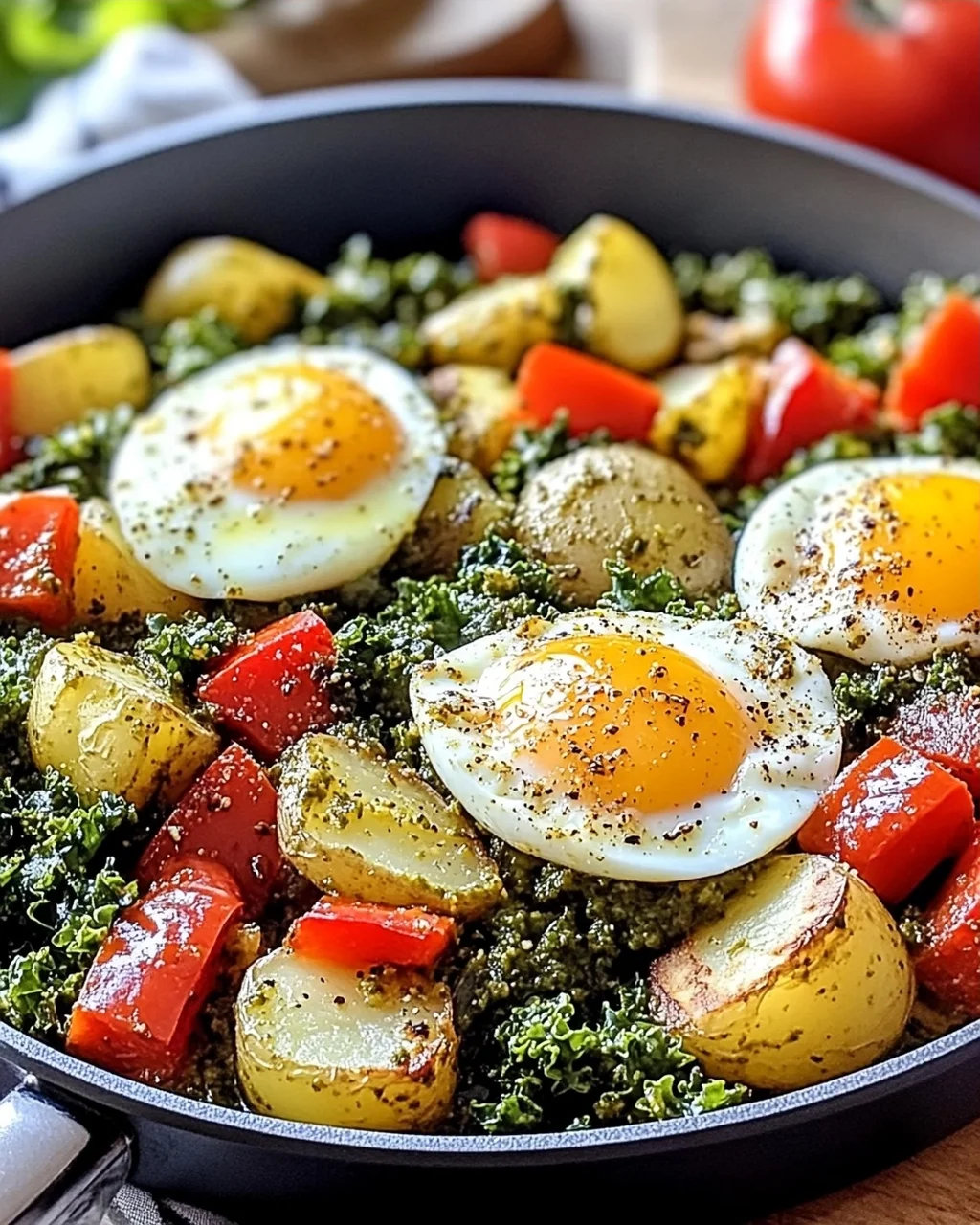 Pesto Eier & Kartoffel Pfanne für schnelle Genussmomente
