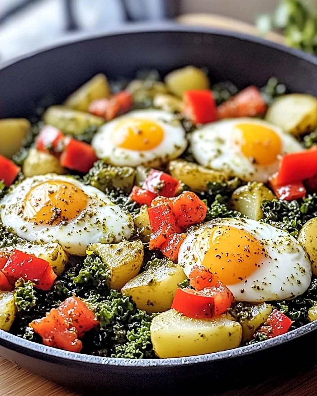 Pesto Eier & Kartoffel Pfanne für schnelle Genussmomente
