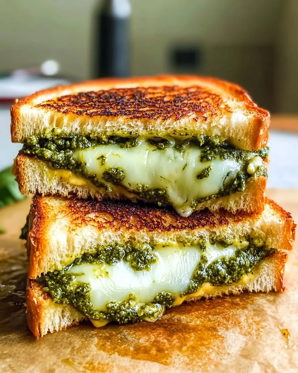 Sauerteig Pesto Grilled Cheese