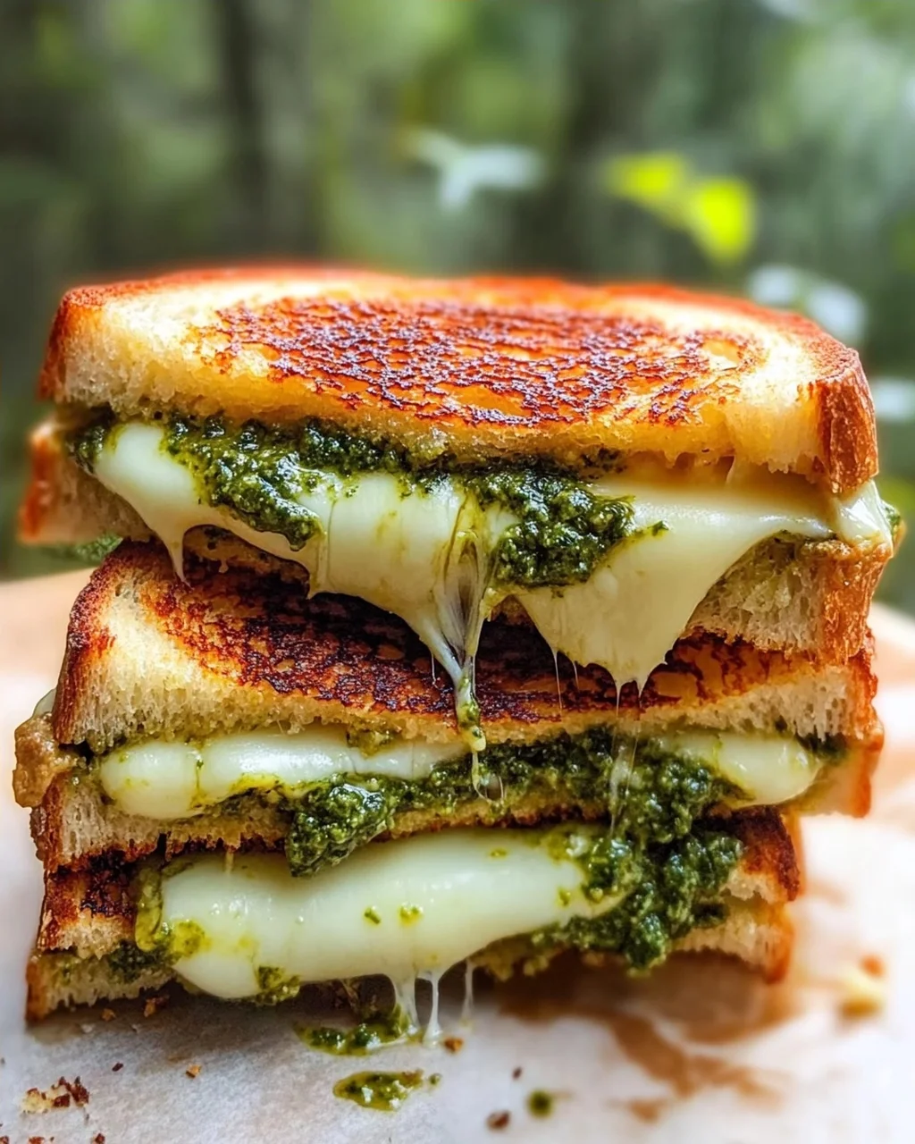 Sauerteig Pesto Grilled Cheese
