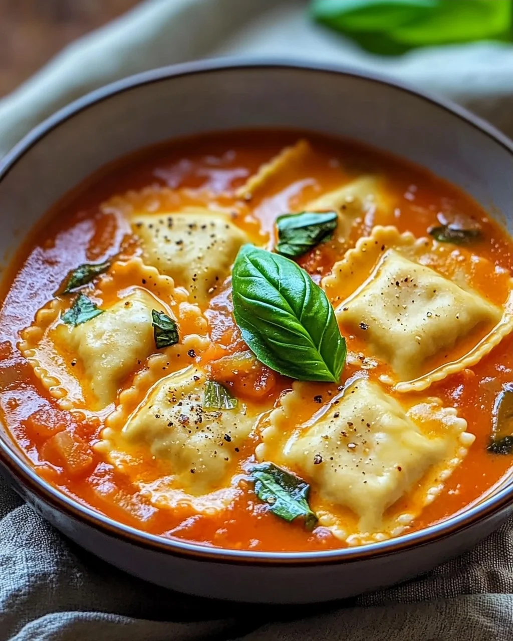 Toskanische Ravioli Suppe für gemütliche Abende
