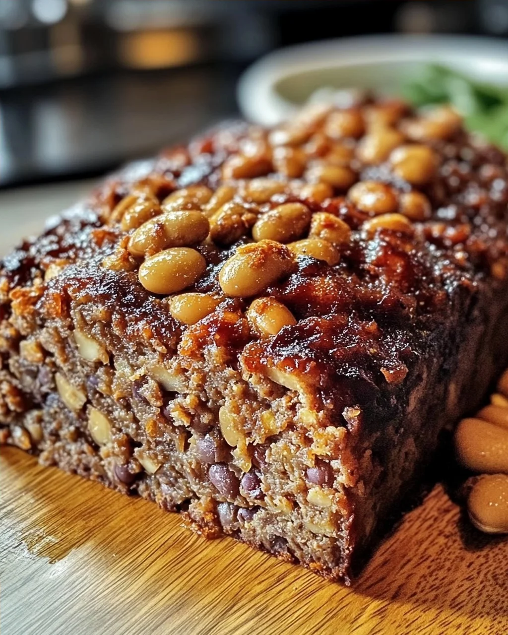 Veganer Braten mit Bohnen