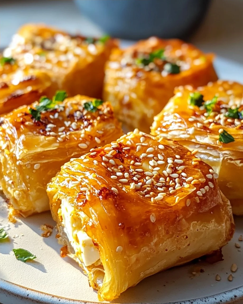 Würzige Feta Rollen aus dem Ofen: Chili-Honig Genuss!