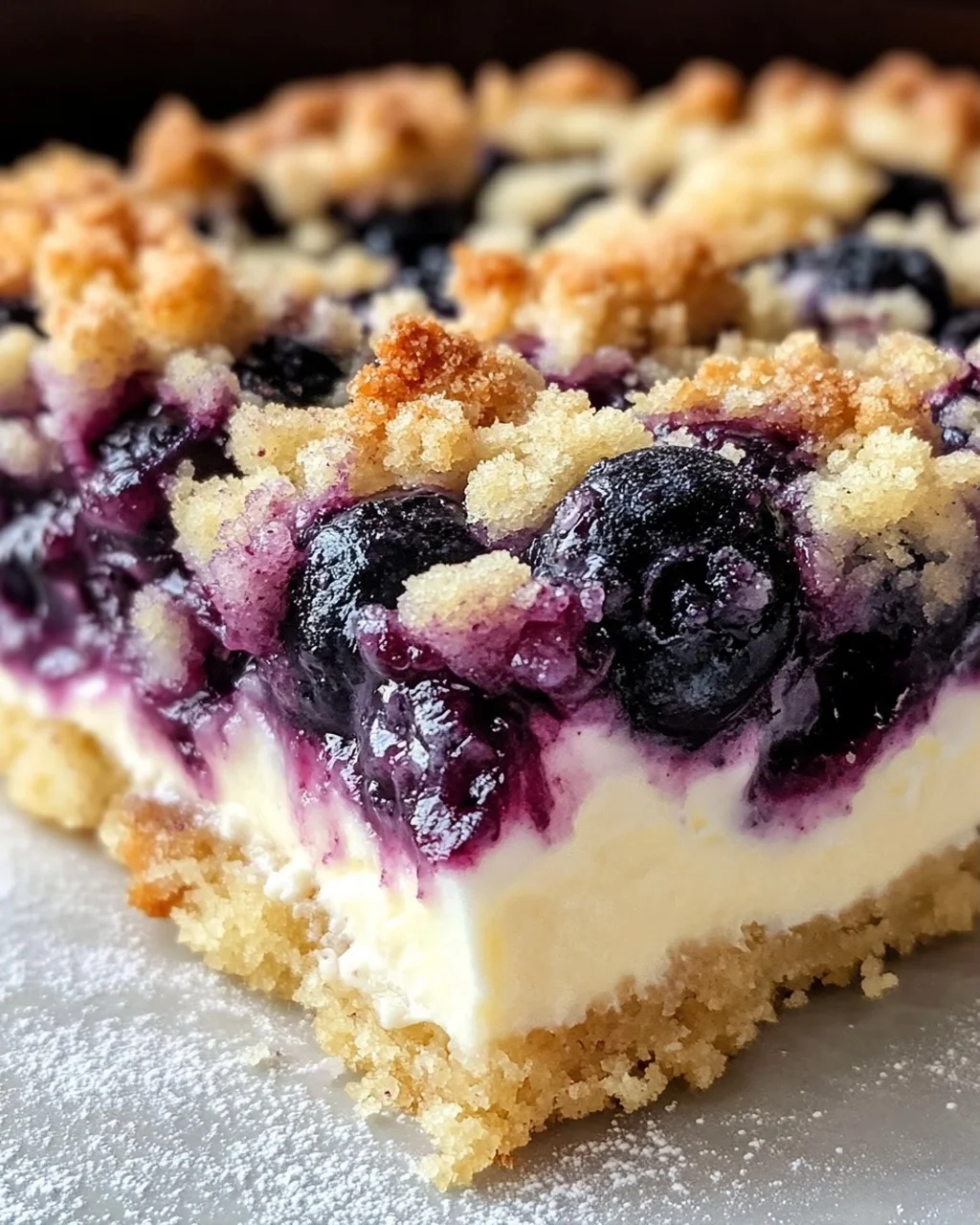 schnelle Blaubeer-Quark-Kuchen mit Streuseln